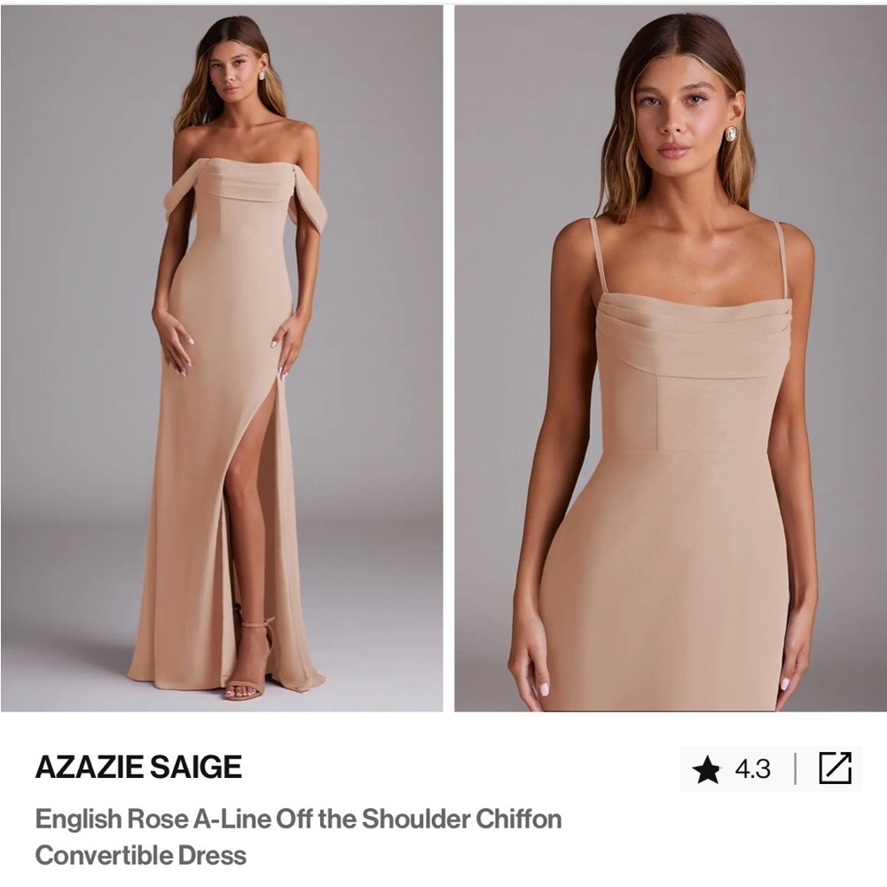 Azazie Saige English Rose Convertible Dress
